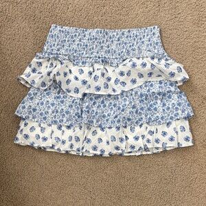 CRYSTAL SKY Floral Blue and White Women's Skirt